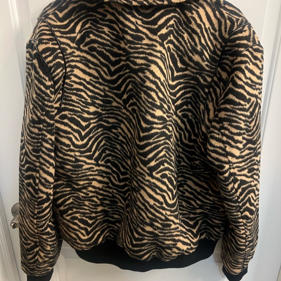 Straight to Hell Men's Zebra Print Bomber Jacket - Picture 14 of 14